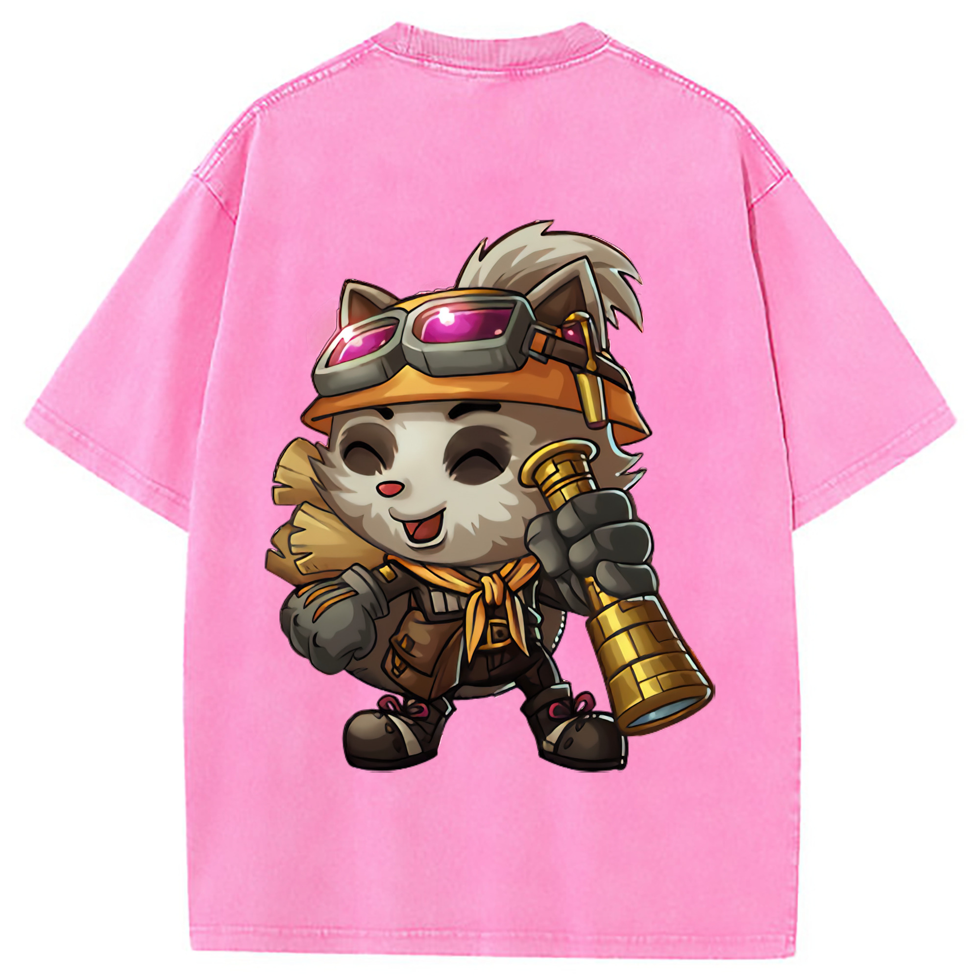 （画像用） リーグ・オブ・レジェンド League of Legends LOL 綿100% ヴィンテージ風 半袖Tシャツ（背面プリント）